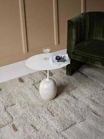 &Tradition Lato LN8 coffee table, white - Cream Diva marble