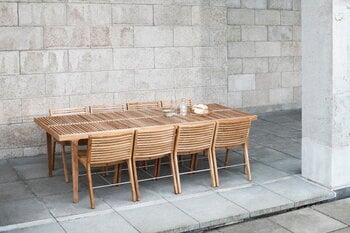 Sibast RIB dining table, 180 x 100 cm, teak - stainless steel