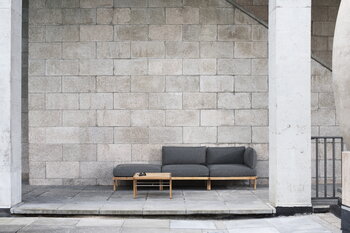 Sibast RIB sohvapöytä, 110 x 60 cm, tiikki - ruostumaton teräs
