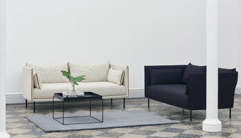 HAY Silhouette soffa 2-sits, Coda 100/Silk, cognac - svart stål