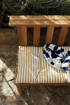 Skagerak Barriere outdoor cushion, 125 x 43 cm, golden yellow stripe