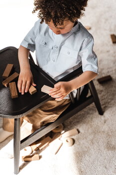 Oaklings Smilla toddler chair with tray, black stained oak