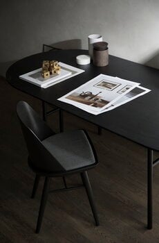 Audo Copenhagen Table Snaregade, ovale, 210 x 95 cm, chêne noir