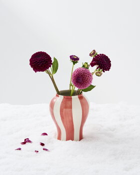 HAY Vase à rayures Sobremesa, S, rouge