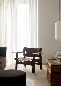 Fredericia The Spanish Chair, pelle di cavallo marrone scuro - noce oliato, immagine decorativa