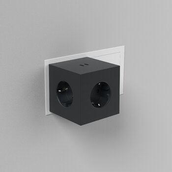 Avolt Square 2 USB-C wall socket extender, Stockholm black