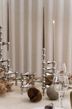 STOFF Copenhagen STOFF Nagel candleholder, set of 3, chrome