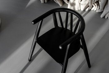 Oaklings Storm kid's chair, black stained oak