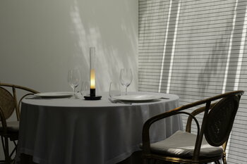 Santa & Cole Lampe de table portable Sylvestrina, transparent - noir