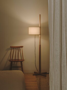 Santa & Cole TMM floor lamp, walnut - beige