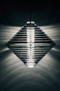 Tom Dixon Press Cone LED pendant, 2700K, clear, decoration image