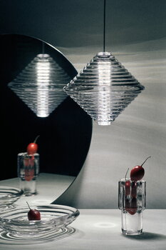 Tom Dixon Press Cone LED pendant, 2700K, clear, decoration image