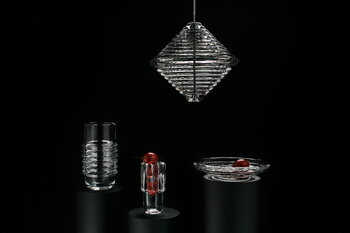 Tom Dixon Press Cone LED pendant, 2700K, clear, decoration image