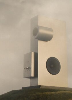 Transparent Brutalist Sculpture speaker, metal, decoration image