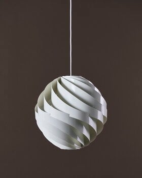 GUBI Turbo pendant, 36 cm, alabaster white, glossy, decoration image