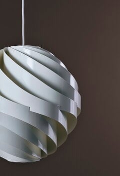 GUBI Turbo pendant, 36 cm, alabaster white, glossy