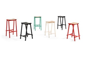 HAY Taburete 8 bar stool, low, 65 cm, black - black oak