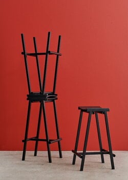 HAY Tabouret de bar Taburete 8, modèle haut, 75 cm, noir - chêne noir