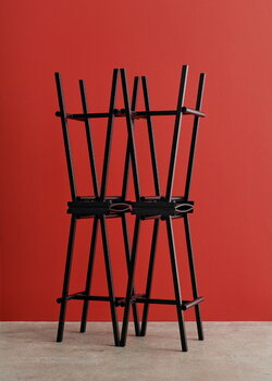 HAY Tabouret de bar Taburete 8, modèle haut, 75 cm, noir - chêne noir