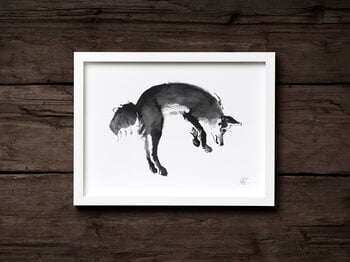 Teemu Järvi Illustrations Leaping fox poster, 40 x 30 cm