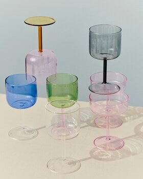 HAY Tint wineglass, 2 pcs, pink - yellow