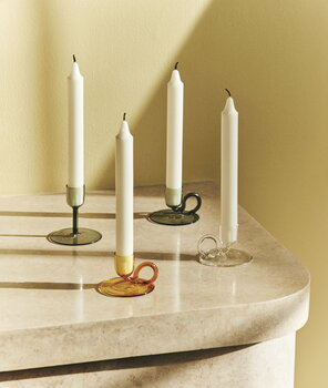 HAY Tiny candleholder, curved, clear