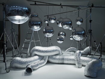 Tom Dixon Mirror Ball LED Pendelleuchte, 50 cm, Silber
