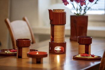 Tonfisk Design Warm tea set, brown - oak, cork lid
