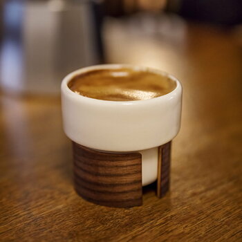 Tonfisk Design Warm espresso cup 0,8 dl, 2 pcs, white - walnut