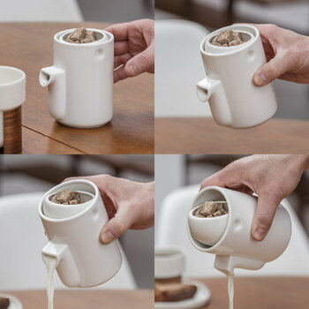 Tonfisk Design Newton cream jug/sugar bowl, white