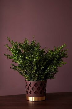 Klong Trio flower pot, medium, dark red