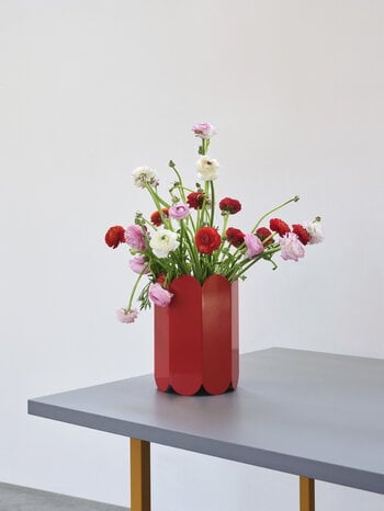 HAY Arcs vase, red