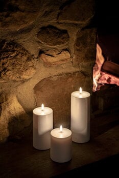 Uyuni Lighting Outdoor LED pillar candle, 8,4 x 15 cm, white, decoration image