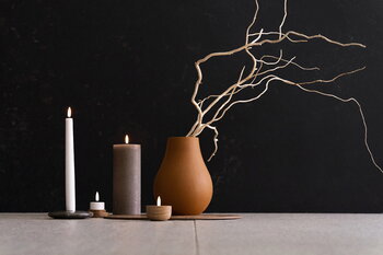 Uyuni Lighting Candela a colonna LED, 7,8 x 15 cm, effetto rustico, sabbia