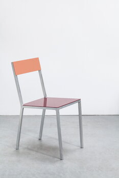 valerie_objects Alu tuoli, burgundi - vaaleanpunainen