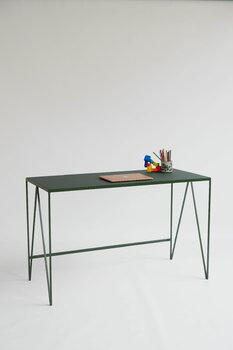 &New Study desk, linoleum, deep green