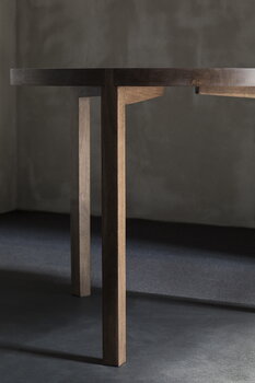 valerie_objects Solid dining table, 90 cm, walnut