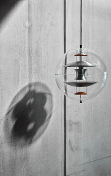 Verpan VP Globe hänglampa, 40 cm, borstad aluminium