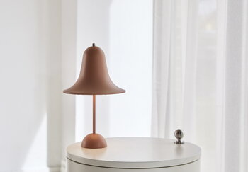 Verpan Lampada da tavolo Pantop Portable, 18 cm, terracotta opaco