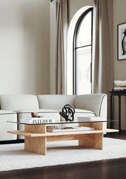 Woud Parallel coffee table, 60 x 120 cm, white lacquered oak