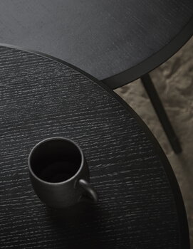 Woud Tavolino Soround, 60 cm, alt. 44,5 cm, frassino verniciato nero