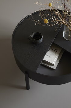 Woud Table basse Arc, frêne peint en noir