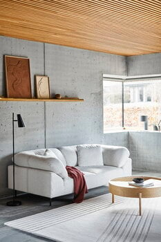 Woud Arc sohvapöytä 89 cm, valkolakattu tammi