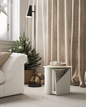 Woud Sentrum side table, warm grey, decoration image