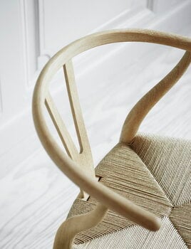 Carl Hansen & Søn Sedia CH24 Wishbone, rovere saponato - corda naturale