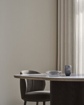 Wendelbo Ovata dining table, brown oak - Jura grey limestone