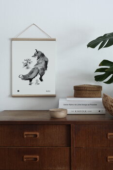 Teemu Järvi Illustrations Poster Winter Fox, 30 x 40 cm, immagine decorativa