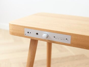 Wooden Console avec platine Turntable, chêne