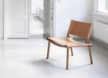 Nikari December chair, ash - natural leather