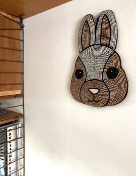 MUM's Bunny wall art, 25 x 28 cm, gold, decoration image